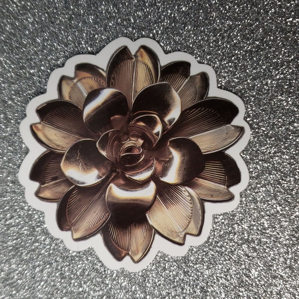 ART WATERPOOF Sticker Metal Flower